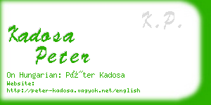 kadosa peter business card
